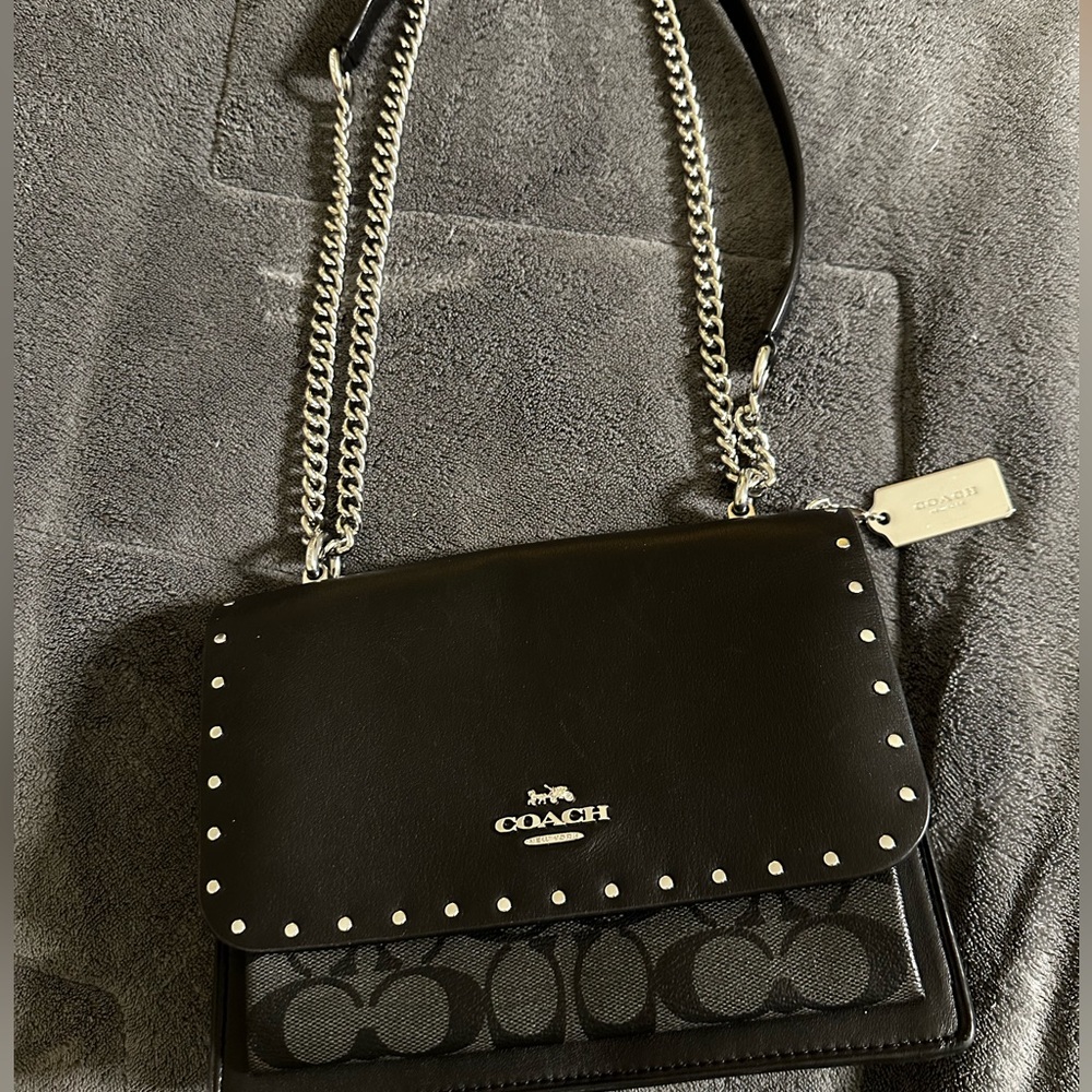 Klare Crossbody In Signature Canvas With Rivets